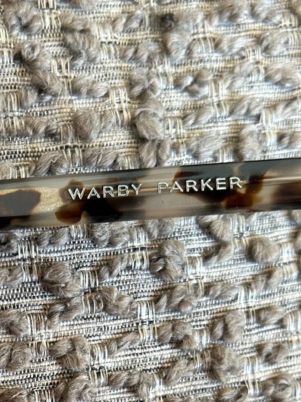 Warby Parker Tortoiseshell Sunglasses -Black Lenses, Tortoise Frames, White Case